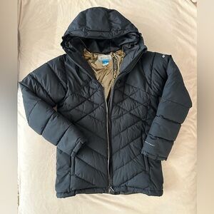 Quilted Ski Jacket Columbia Omni-heat Youth 14/16 Women’s XS/S Black ❄️